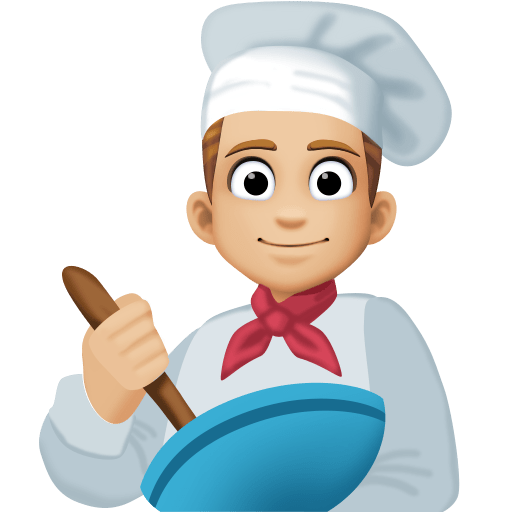 Koki pria: warna kulit cerah-sedang untuk Facebook 15.0