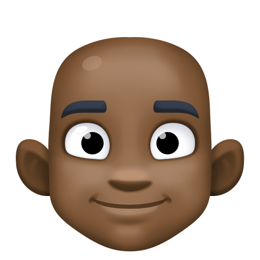 איש: גוון עור כהה, קירח עבור Facebook 15.0