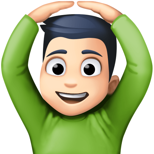 Home que fa un gest d'acord: pell clara per Facebook 15.0