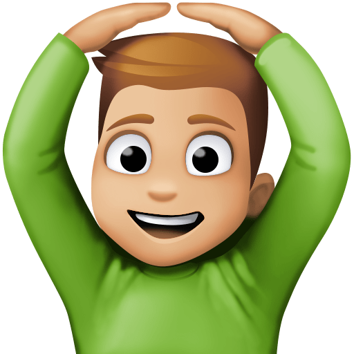 Mann Mit Händen Auf Dem Kopf: Medium Til Lys Teint für Facebook 15.0