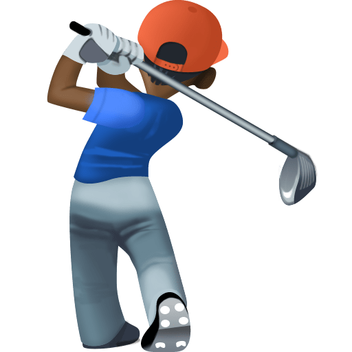 Facebook 15.0의 경우 골프치는 남자: 검은색 피부