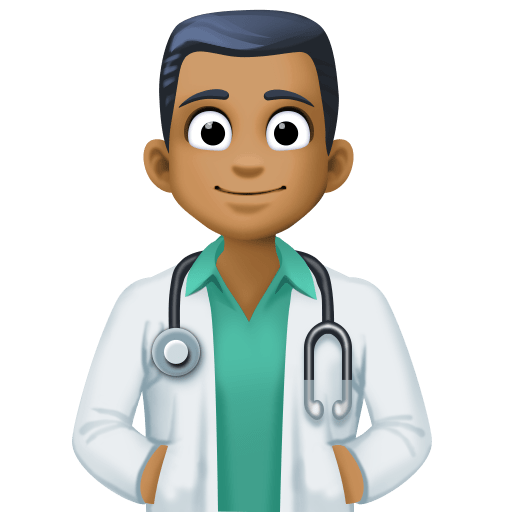 عامل بقطاع الصحة: بشرة بلون معتدل مائل للغامق لـ Facebook 15.0