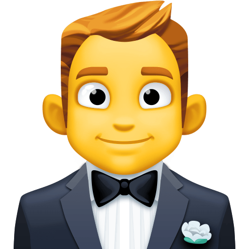 Man i smoking för Facebook 15.0