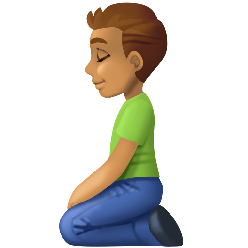 Homem Ajoelhando: Pele Morena para Facebook 15.0