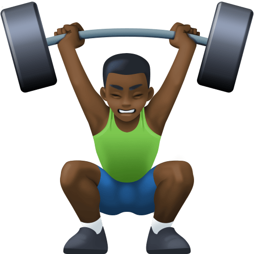 Muž zvedající závaží: Tmavý odstín pleti pro Facebook 15.0