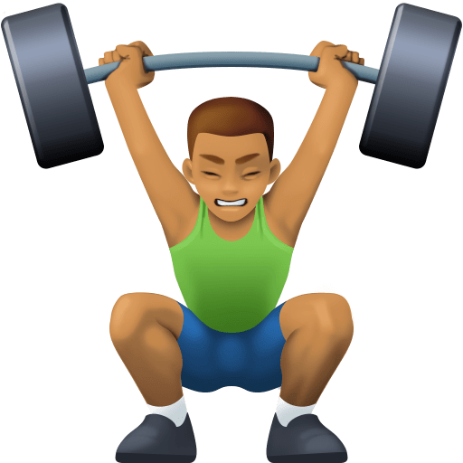 Pria mengangkat beban: warna kulit sedang untuk Facebook 15.0