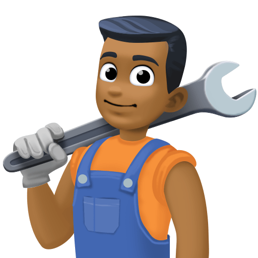 Muž Mechanik: Středně tmavý odstín pleti pro Facebook 15.0