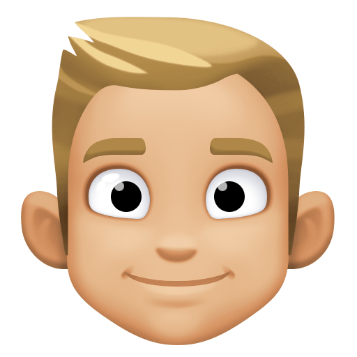 Lelaki: ton kulit sederhana cerah dan rambut perang untuk Facebook 15.0