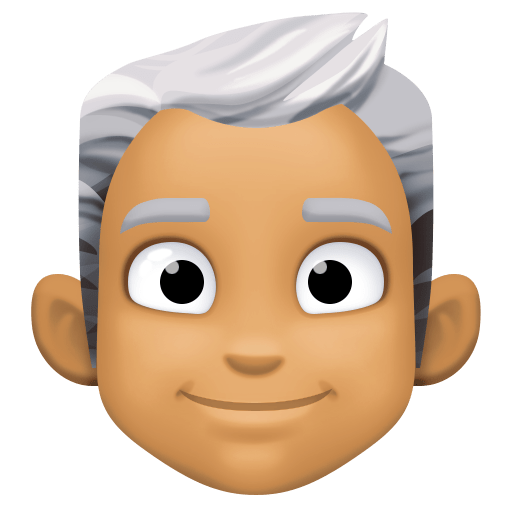 Muž: Střední odstín pleti, bílé vlasy pro Facebook 15.0