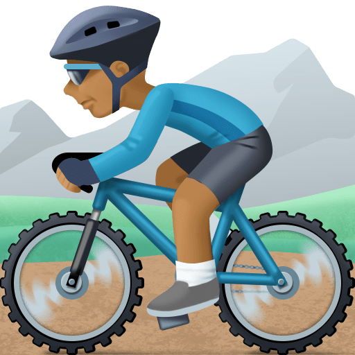 Ciclisme de muntanya per a homes: to de pell mig fosc per Facebook 15.0