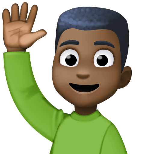 Home que aixeca la mà: pell fosca per Facebook 15.0