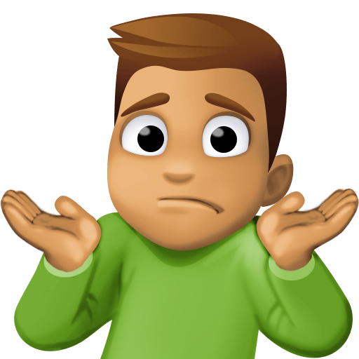 Schulterzuckender Mann: Medium Teint für Facebook 15.0