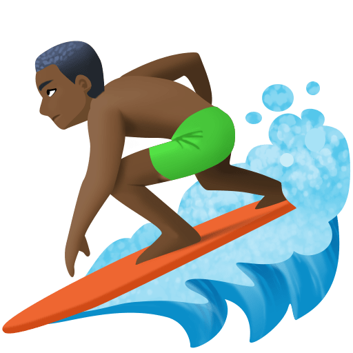 Mannelijke surfer: donkere huidskleur voor Facebook 15.0