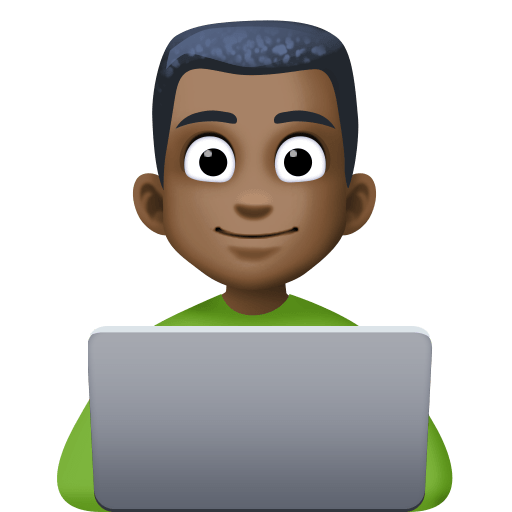 Erkek teknoloji uzmanı: koyu cilt tonu için Facebook 15.0