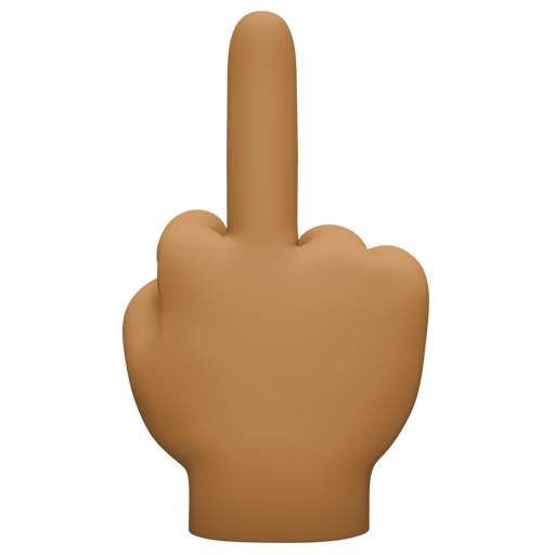 Dedo Do Meio: Pele Morena Escura para Facebook 15.0