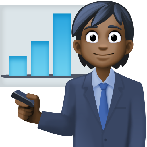 พนักงานออฟฟิศ: โทนผิวสีเข้ม สำหรับ Facebook 15.0