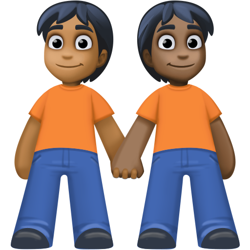 Hai người nắm tay: màu da tối trung bình và màu da tối cho Facebook 15.0