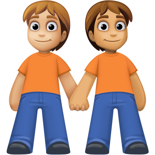 Hai người nắm tay: màu da sáng trung bình và màu da trung bình cho Facebook 15.0