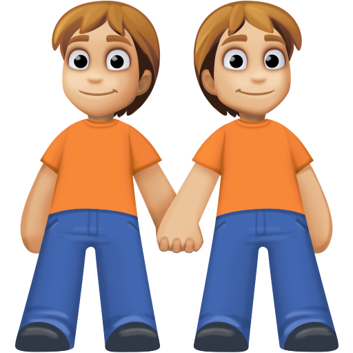 Lidé držící se za ruce: Středně světlý odstín pleti pro Facebook 15.0