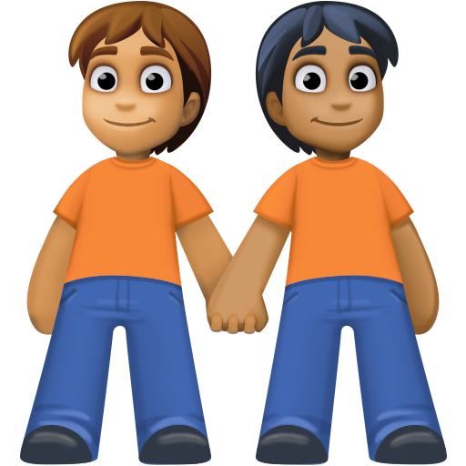 हाथ पकड़े हुए लोग: गेहुँआ त्वचा, हल्की साँवली त्वचा Facebook 15.0 के लिए