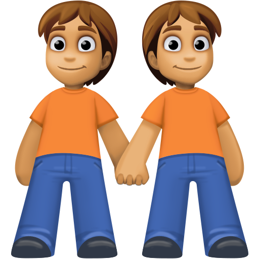 Oameni care se țin de mână: Ton mediu al pielii pentru Facebook 15.0