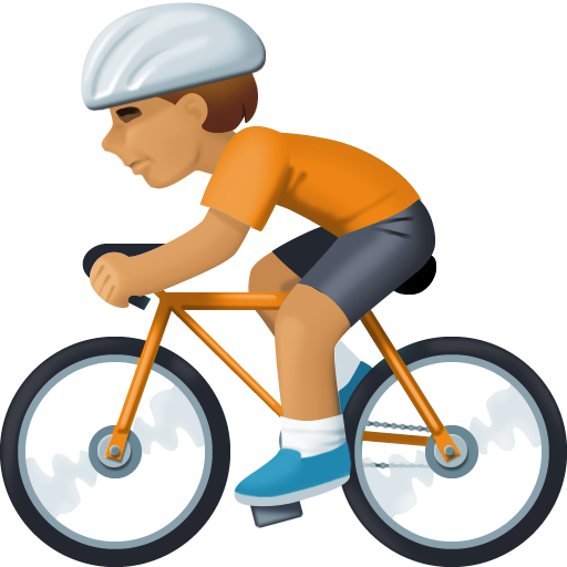 Bisiklet süren kişi: orta cilt tonu için Facebook 15.0