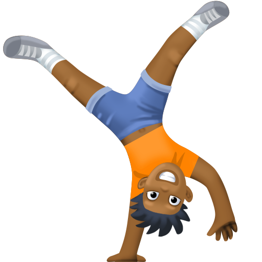 Osoba Cartwheeling: Středně tmavý odstín pleti pro Facebook 15.0