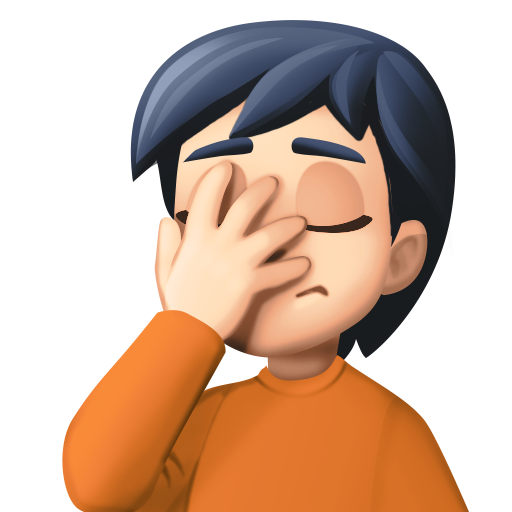 Osoba Facepalming: Světlý odstín pleti pro Facebook 15.0