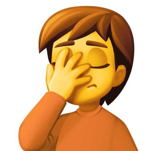 Person Facepalming for Facebook 15.0