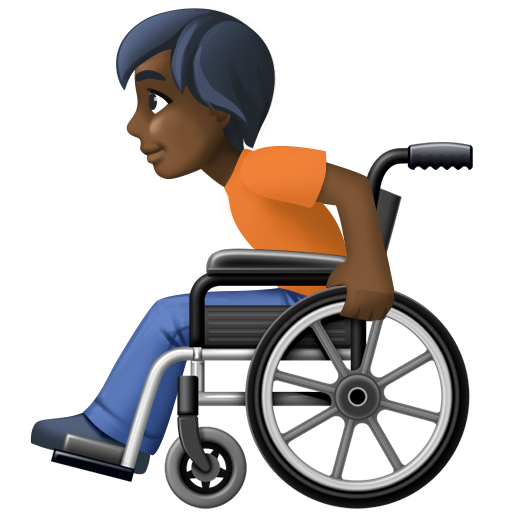 Personne En Fauteuil Roulant Manuel: Peau Foncée pour Facebook 15.0