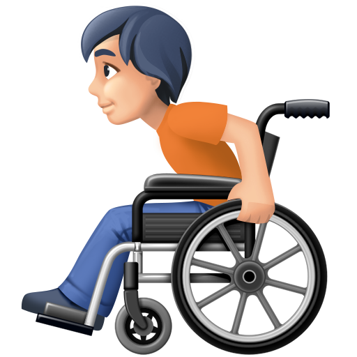 Osoba na wózku inwalidzkim: karnacja jasna dla Facebook 15.0