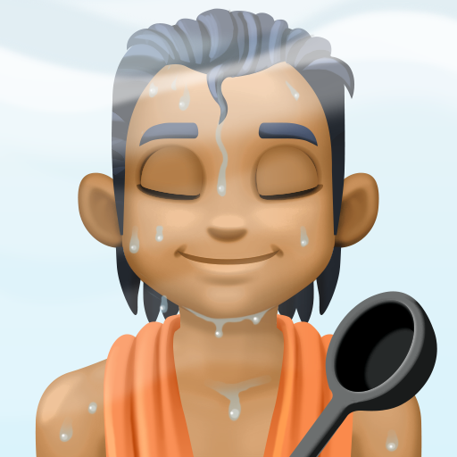 Orang dalam bilik berwap: ton kulit sederhana gelap untuk Facebook 15.0