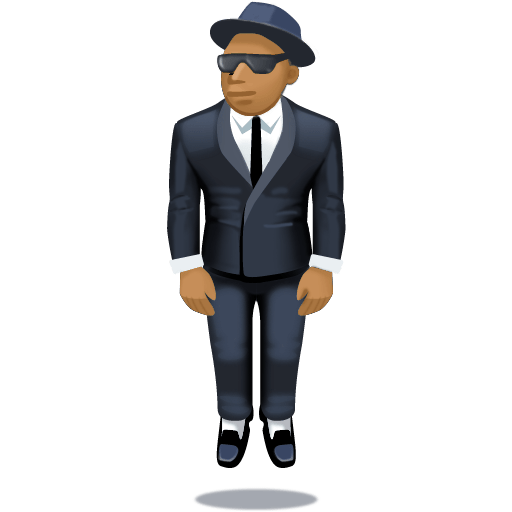 Osoba v obleku levituje: Středně tmavý odstín pleti pro Facebook 15.0