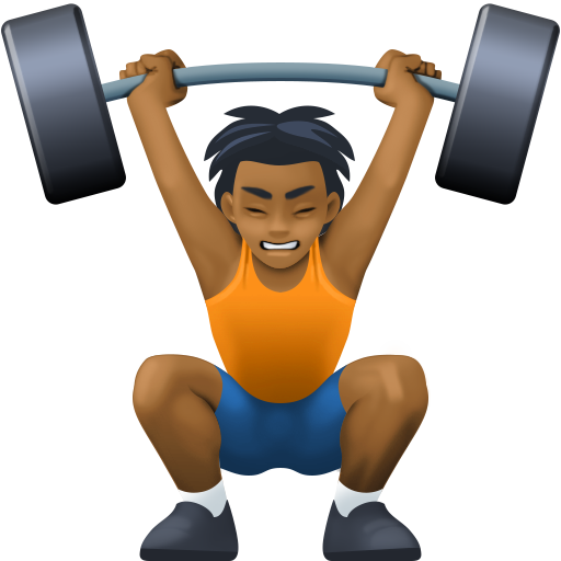 Person Lifting Weights: Medium-Dark Skin Tone for Facebook 15.0