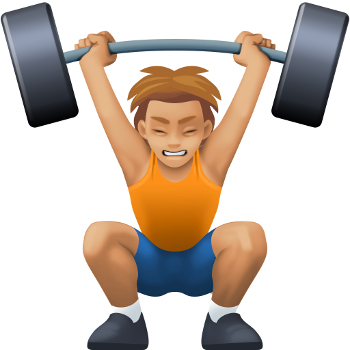 Person Lifting Weights: Medium-Light Skin Tone for Facebook 15.0