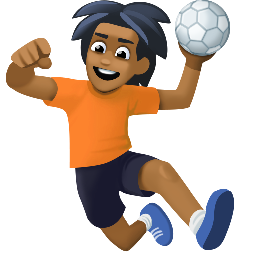 Osoba hrající házenou: Středně tmavý odstín pleti pro Facebook 15.0