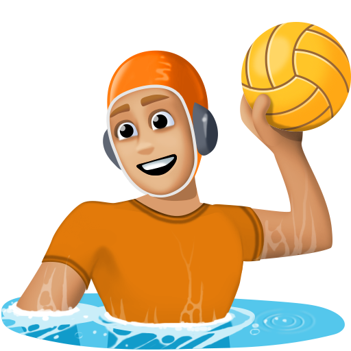 Persona que juga a waterpolo: pell mitjana-clara per Facebook 15.0