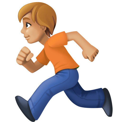 Άτομο τρέχει: μεσαίος-ανοιχτόχρωμος τόνος δέρματος για Facebook 15.0