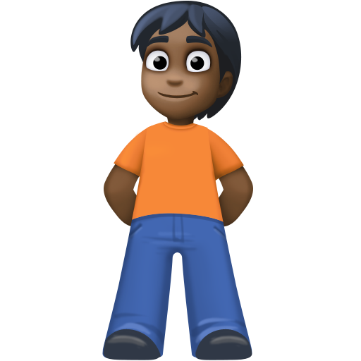 Stehende Person: Dunkle Hautfarbe für Facebook 15.0