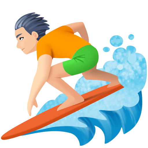 Sörf yapan kişi: açık cilt tonu için Facebook 15.0