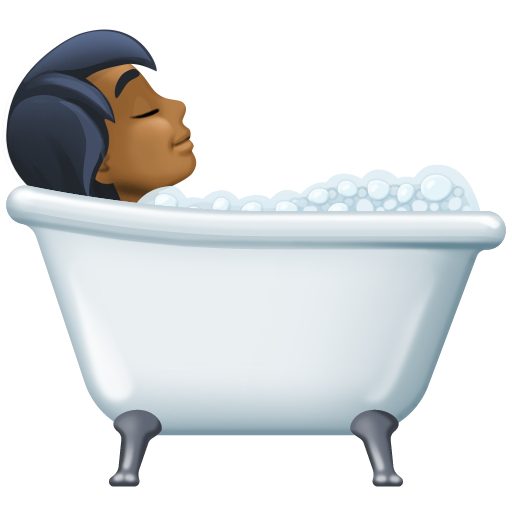 Persoană care face baie: Culoare medie-închis a pielii pentru Facebook 15.0
