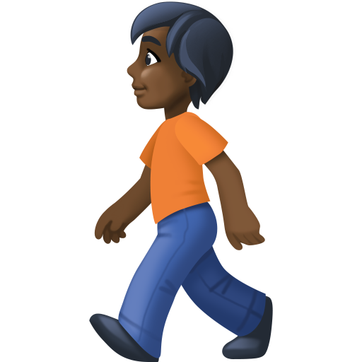 Personne Qui Marche: Peau Foncée pour Facebook 15.0
