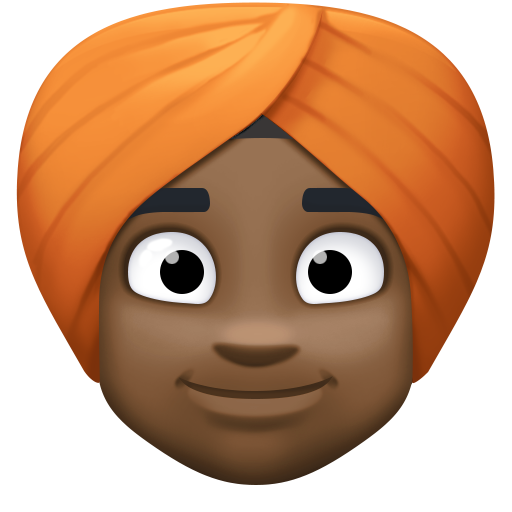 Osoba nosící turban: Tmavý odstín pleti pro Facebook 15.0