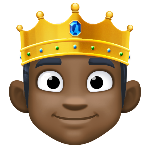 Taç takmış insan: koyu cilt tonu için Facebook 15.0