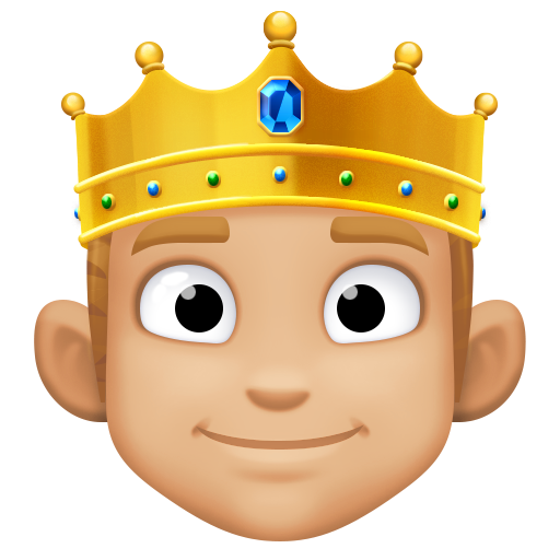 Taç takmış insan: orta açık cilt tonu için Facebook 15.0