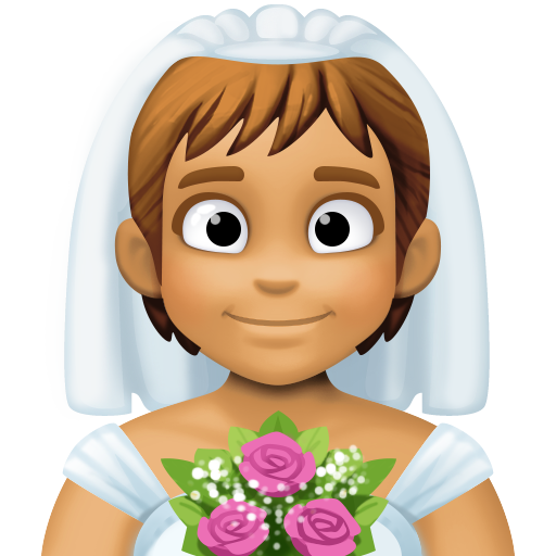 Cô dâu với khăn voan: màu da trung bình cho Facebook 15.0