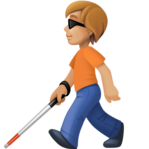 Facebook 15.0의 경우 지팡이를 든 사람: 연한 갈색 피부