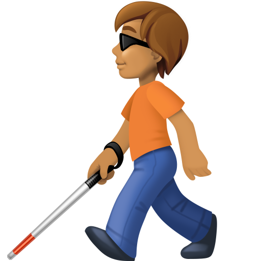 Facebook 15.0의 경우 지팡이를 든 사람: 갈색 피부