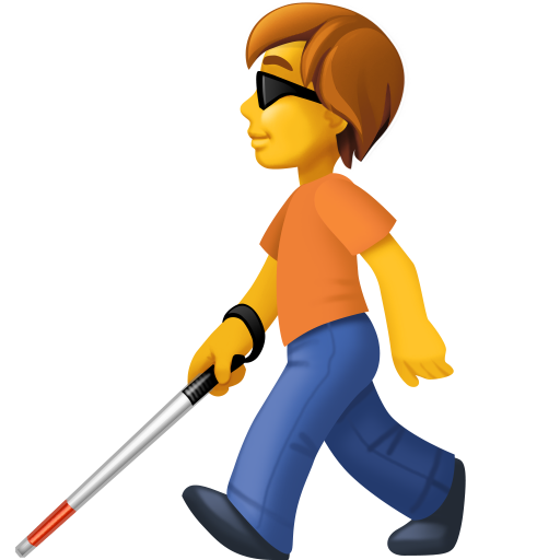 Osoba s bílou holí pro Facebook 15.0