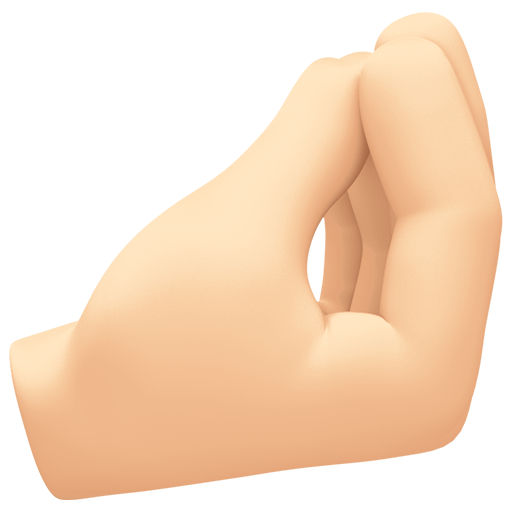 Samengeknepen vingers: lichte huidskleur voor Facebook 15.0